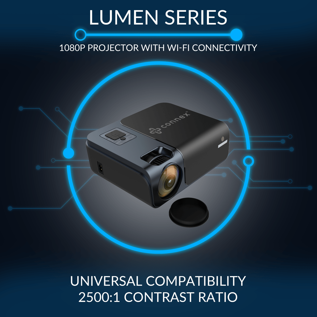 Connex Lumen series 1080P Projector with WIFI - Black - Shopping4Africa