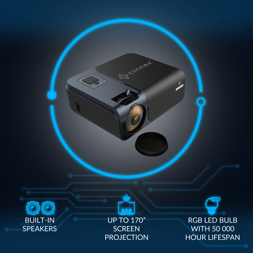 Connex Lumen series 1080P Projector with WIFI - Black - Shopping4Africa