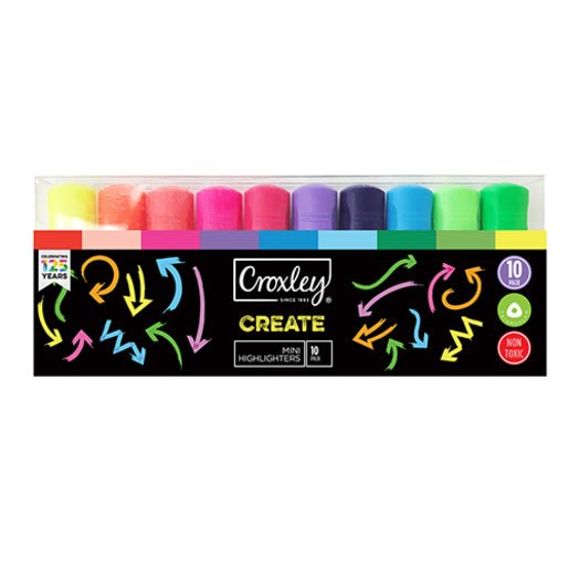 Croxley Highlighter Create Mini 10 Pack - Shopping4Africa