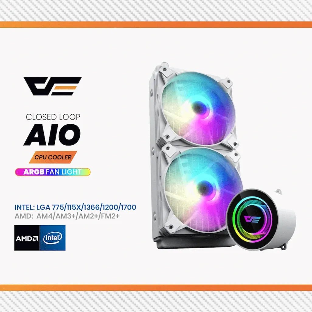 darkFlash DX240 V2.6 Liquid CPU Cooler - White - Shopping4Africa