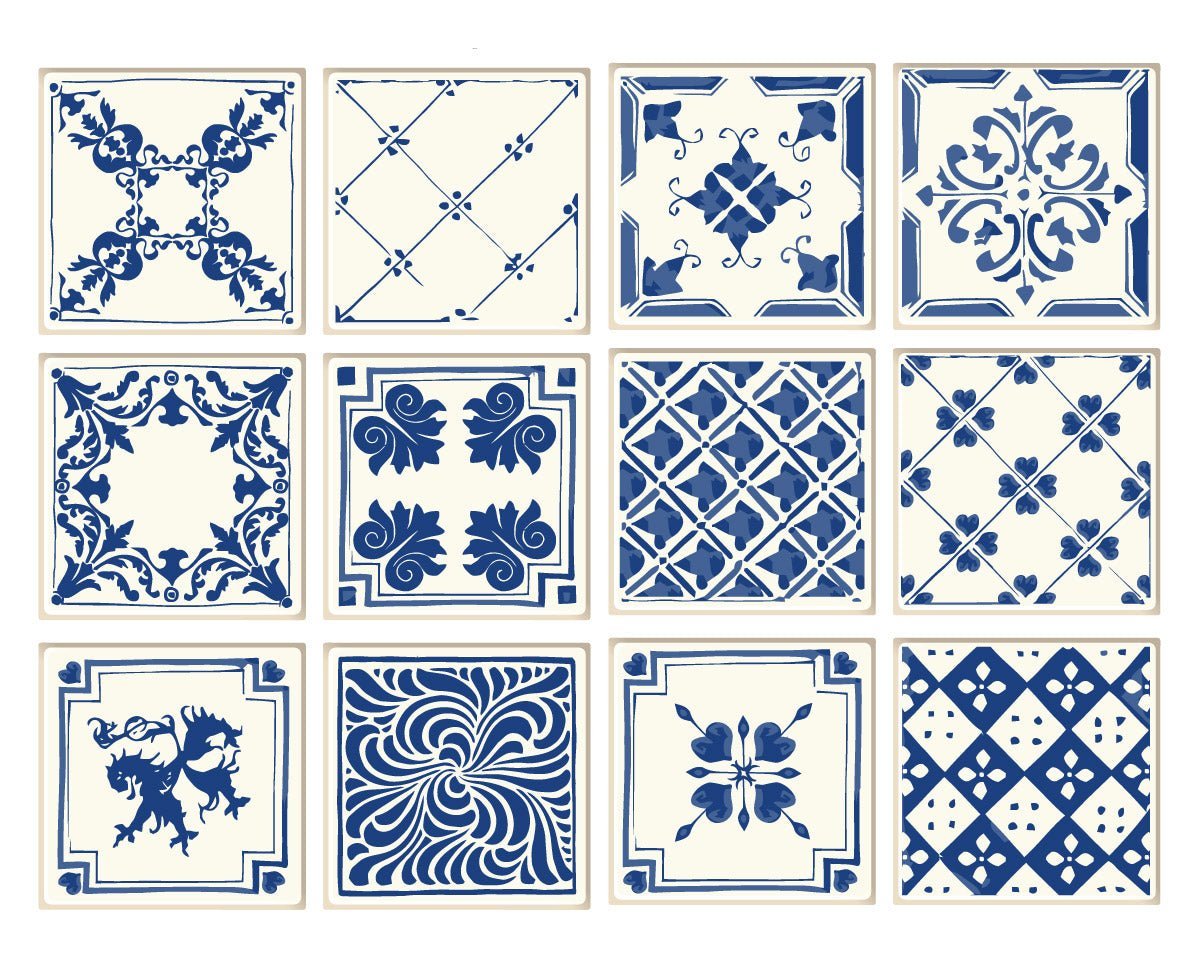 Delft Antique Blue - Vinyl Wall Tiles - Shopping4Africa