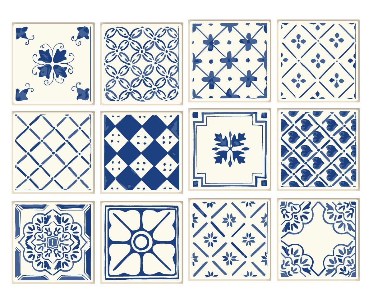 Delft Antique Blue - Vinyl Wall Tiles - Shopping4Africa