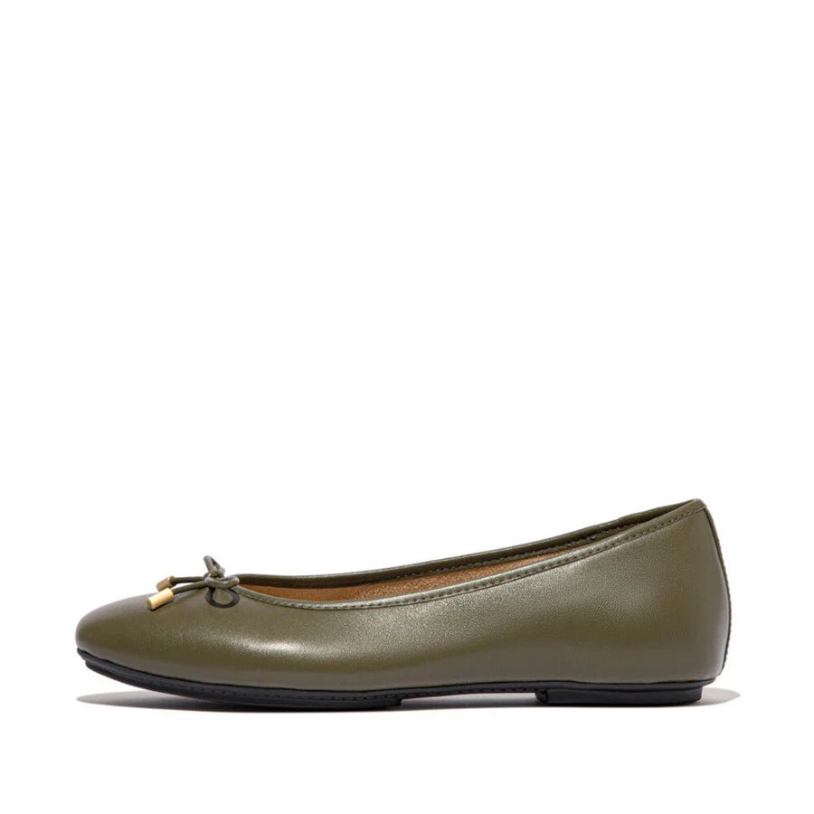 Delicato Bow Ballet Flats Olive - Shopping4Africa