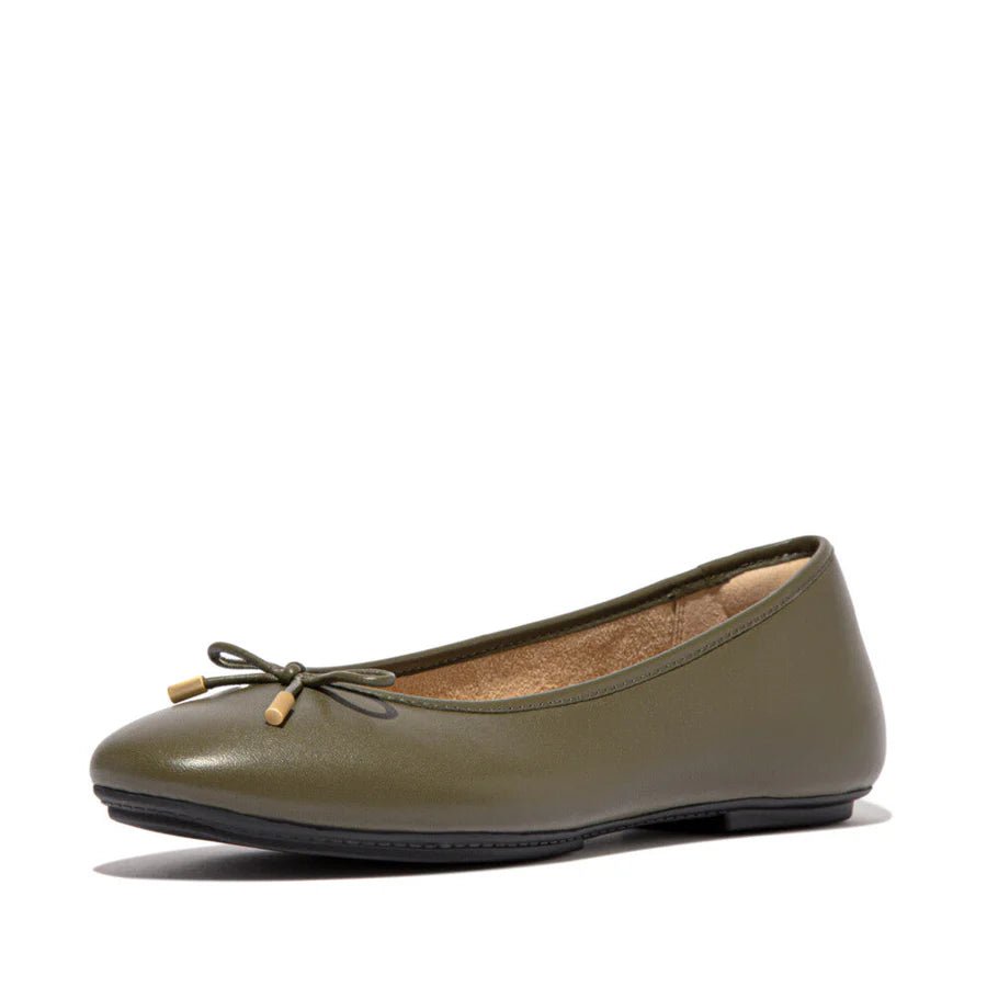 Delicato Bow Ballet Flats Olive - Shopping4Africa
