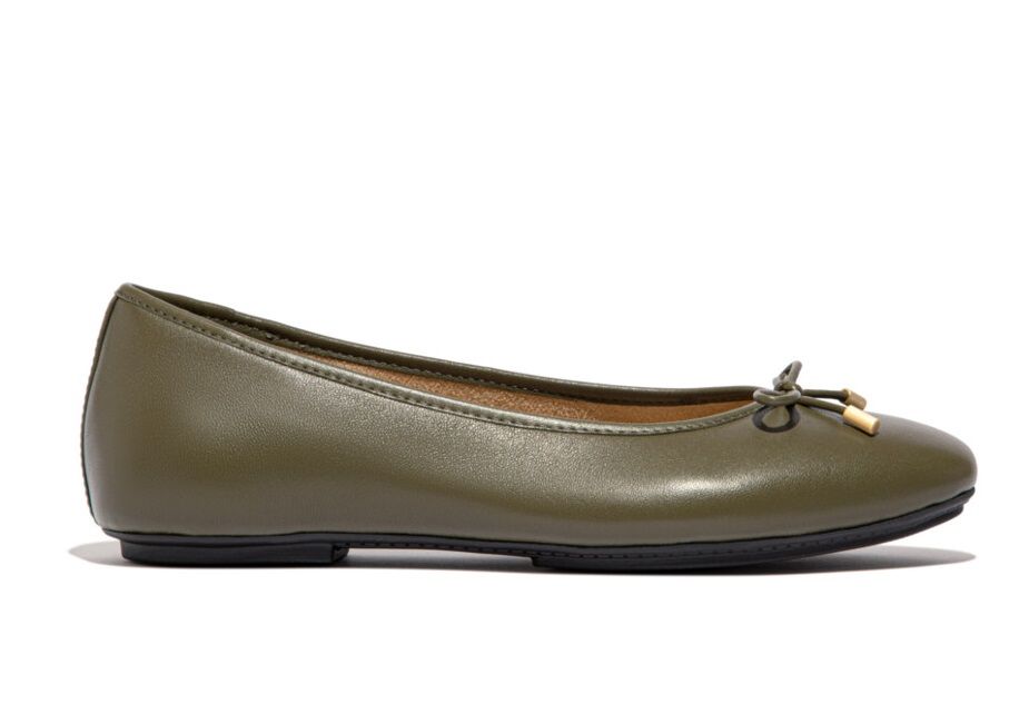 Delicato Bow Ballet Flats Olive - Shopping4Africa