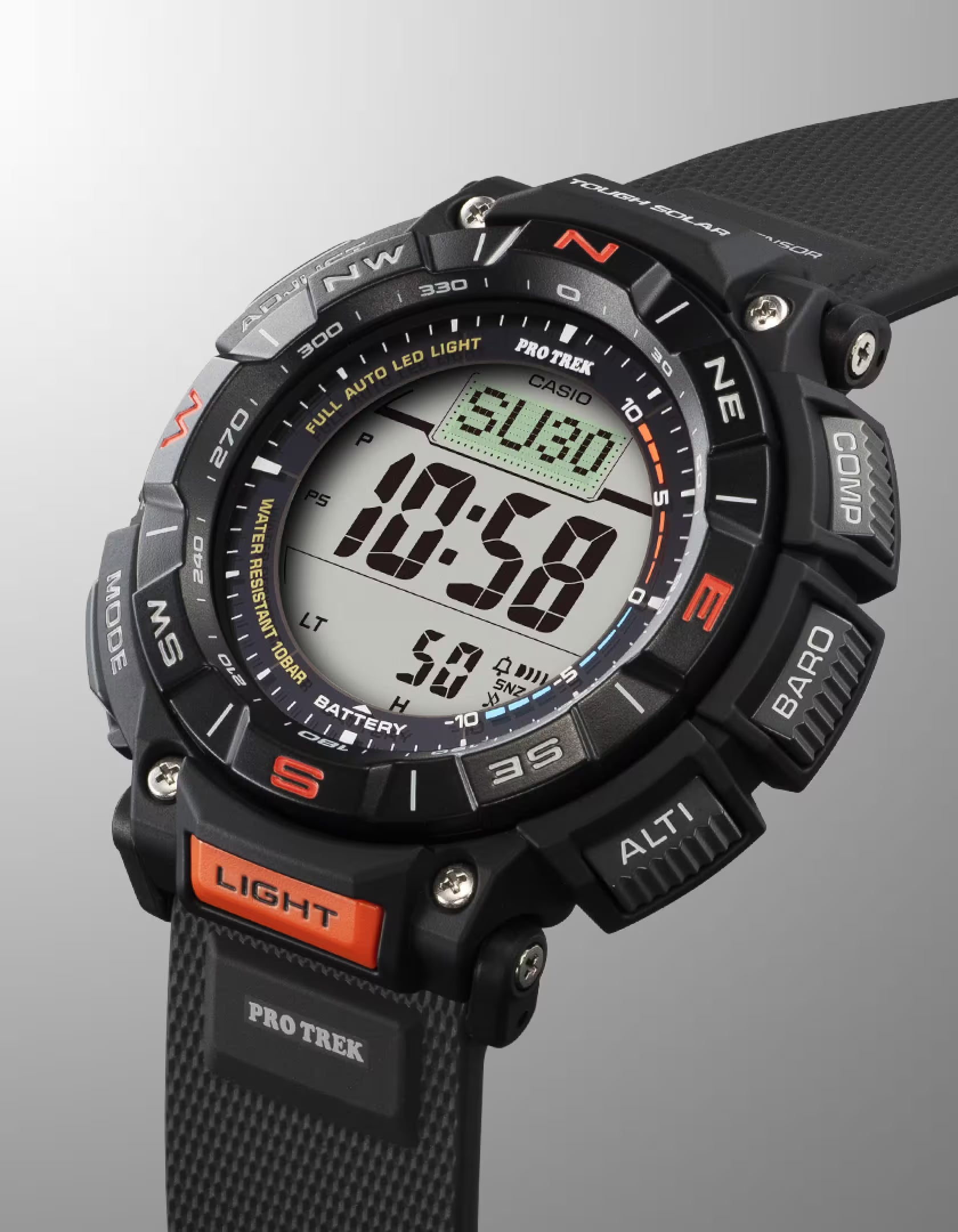 Casio Protrek Solar 3 Sensor Black Watch PRG-340-1DR