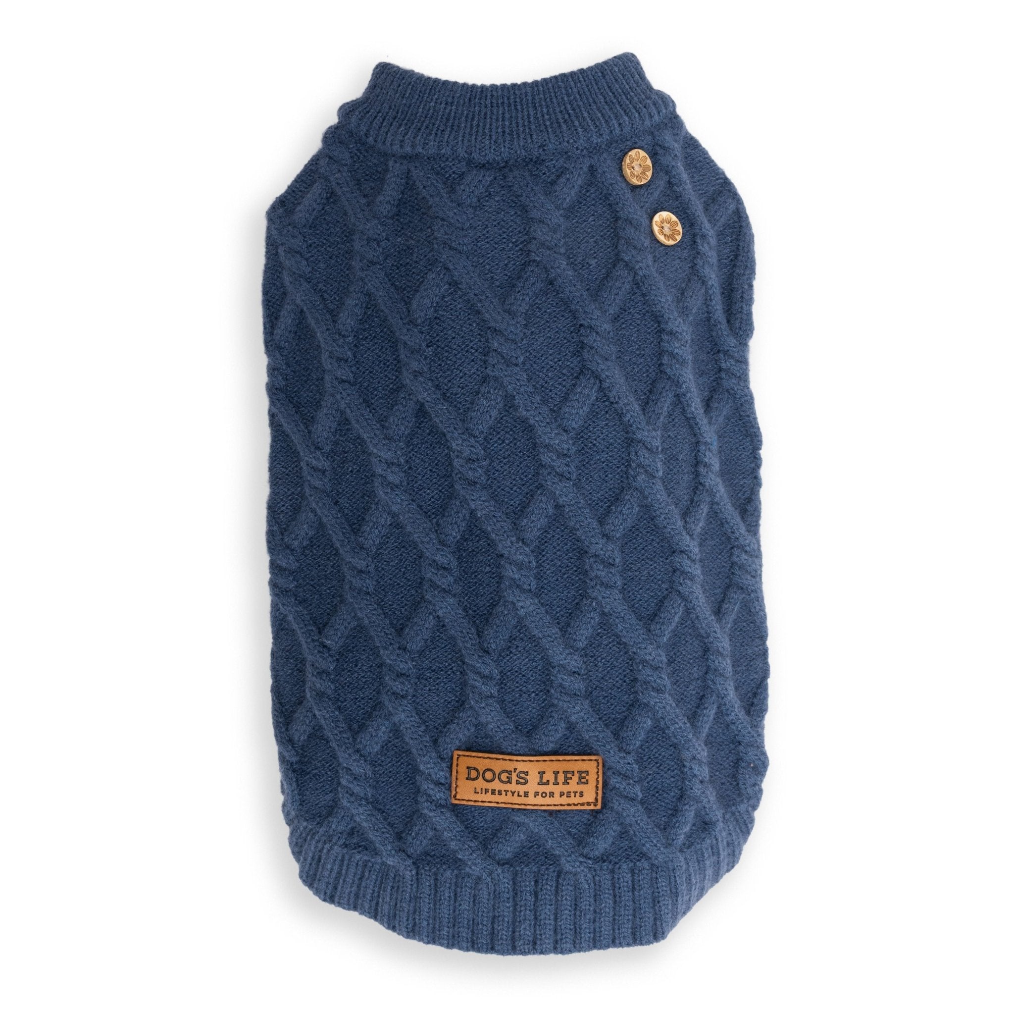 Dog's Life Cableknit Winter Jumper Blue - Shopping4Africa