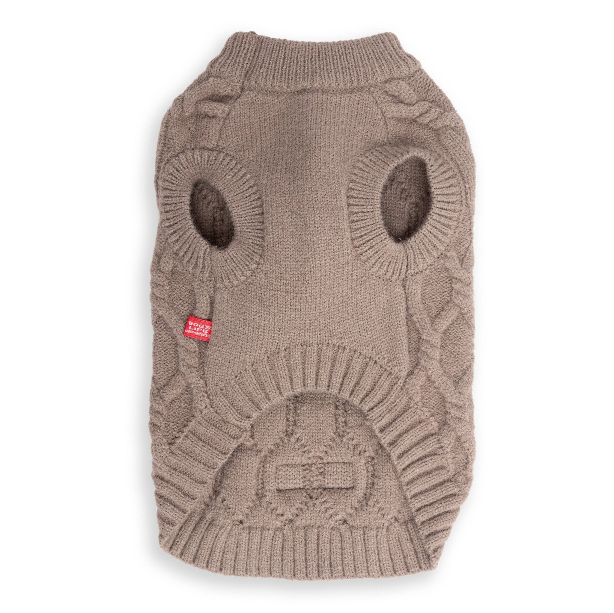 Dog's Life Cableknit Winter Jumper Khaki - Shopping4Africa