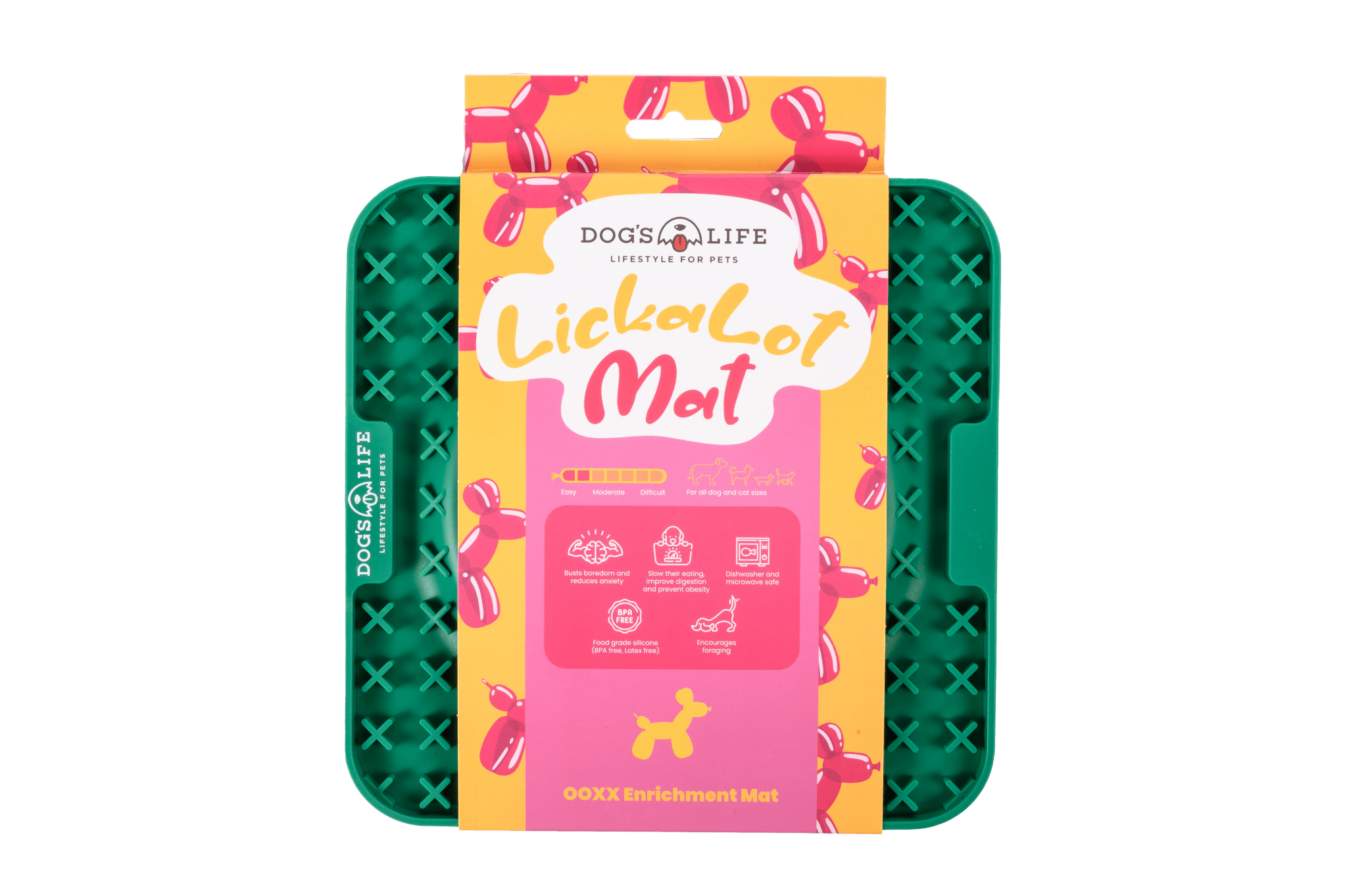 Dog's Life Lickalot OOXX Enrichment Mat Green - Shopping4Africa