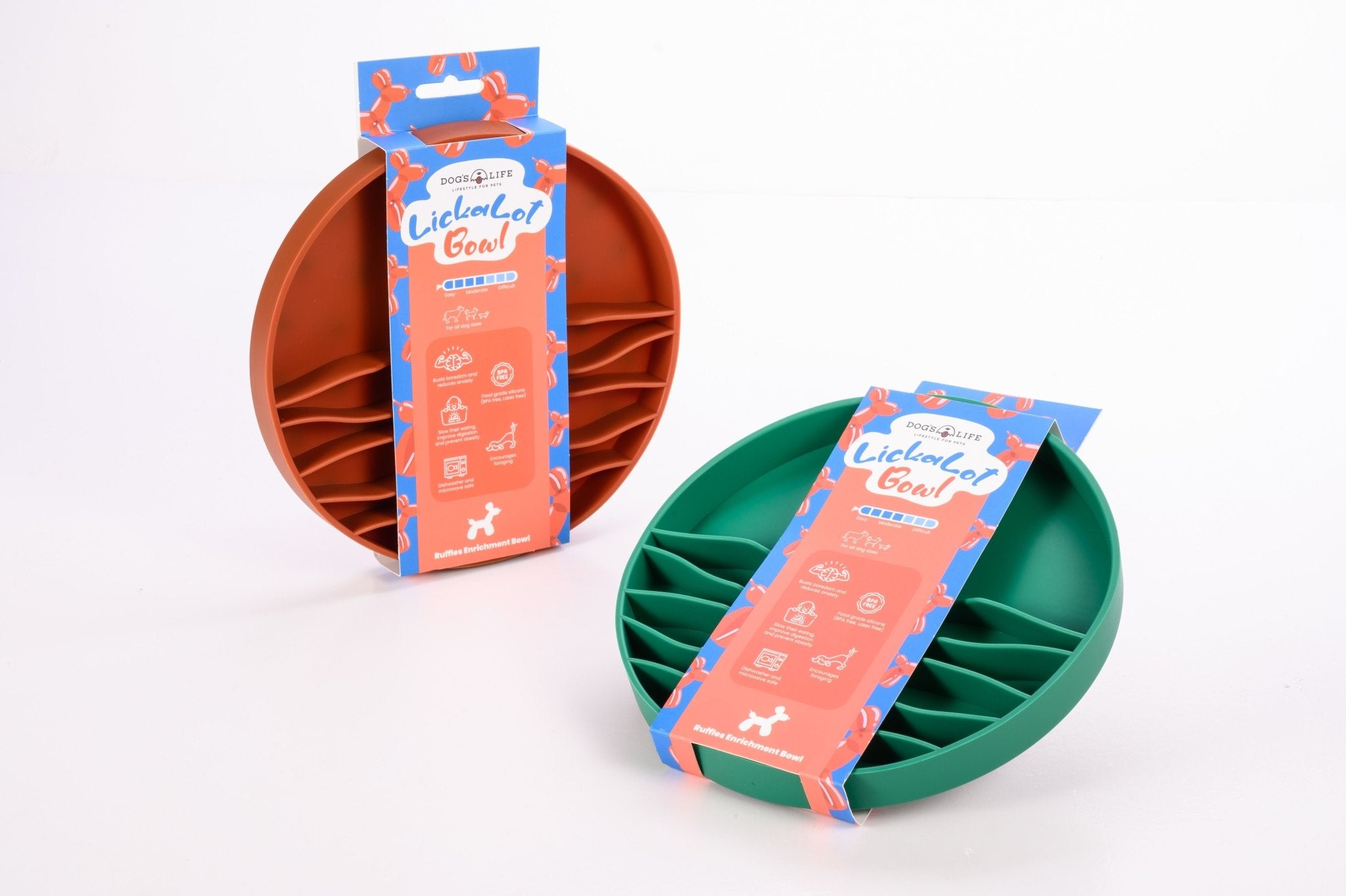 Dog's Life Lickalot Ruffles Enrichment Bowl Green - Shopping4Africa