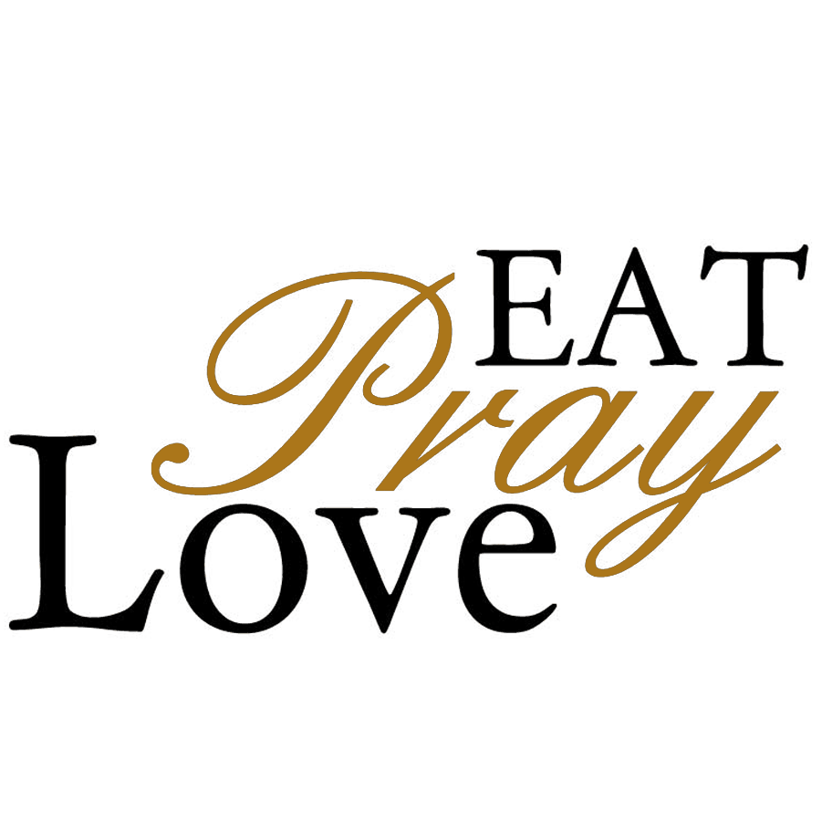 Eat Pray Love - Vinyl & wood wall poetry