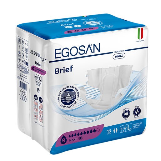Egosan Adult All-In-One Diaper Brief Large 9 Drop – 15 Pack - Shopping4Africa