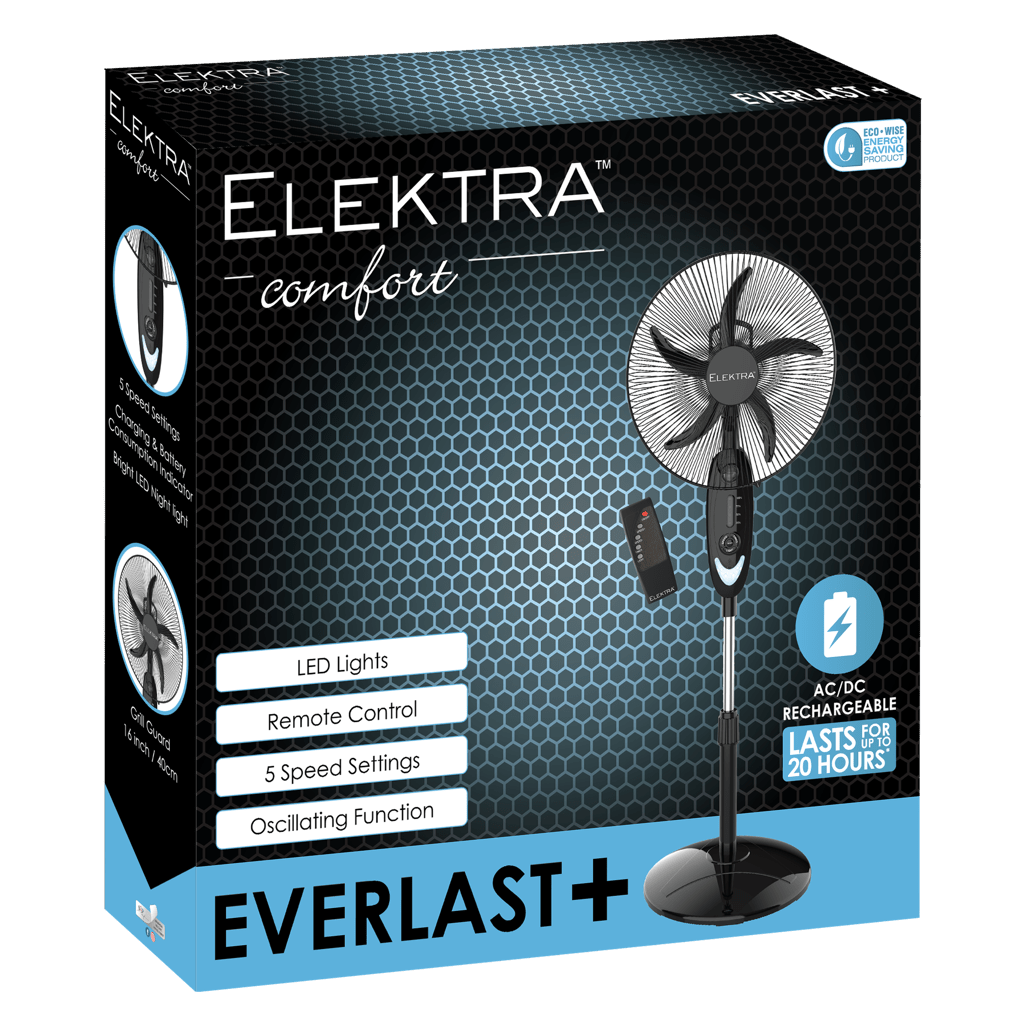 Elektra 2707 - Everlast+ Stand Fan - Shopping4Africa