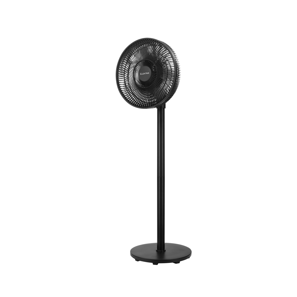 Elektra 30cm Stand Fan - Black - Shopping4Africa