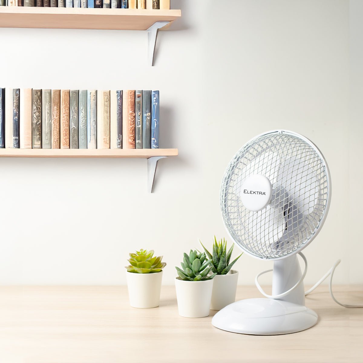 Elektra Desk Fan 30cm - White - Shopping4Africa
