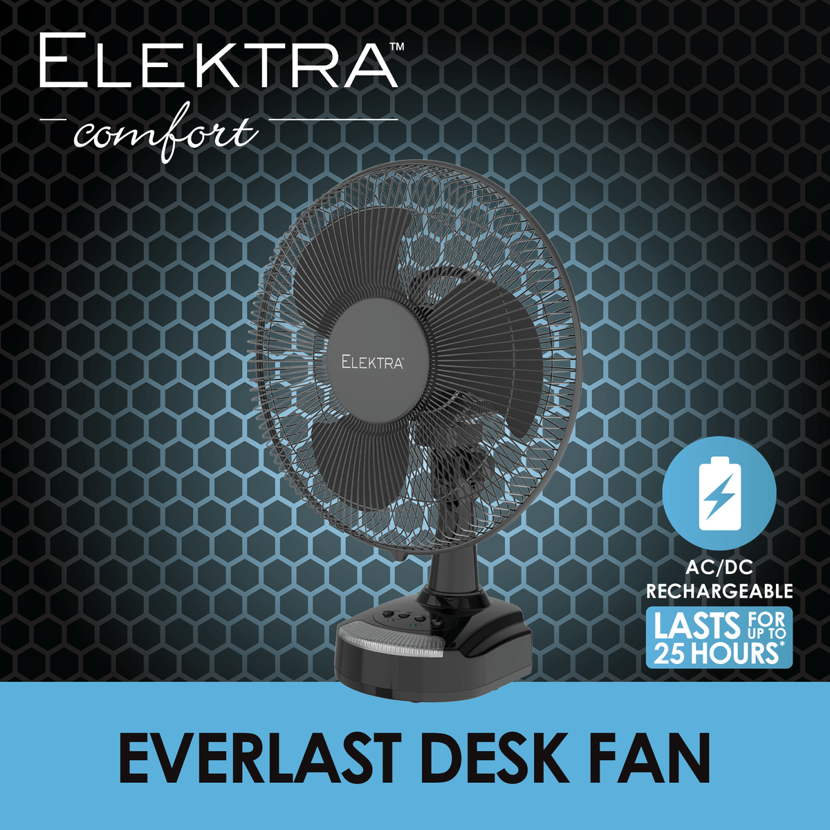 Elektra Everlast 12 - inch Desk Fan - Shopping4Africa