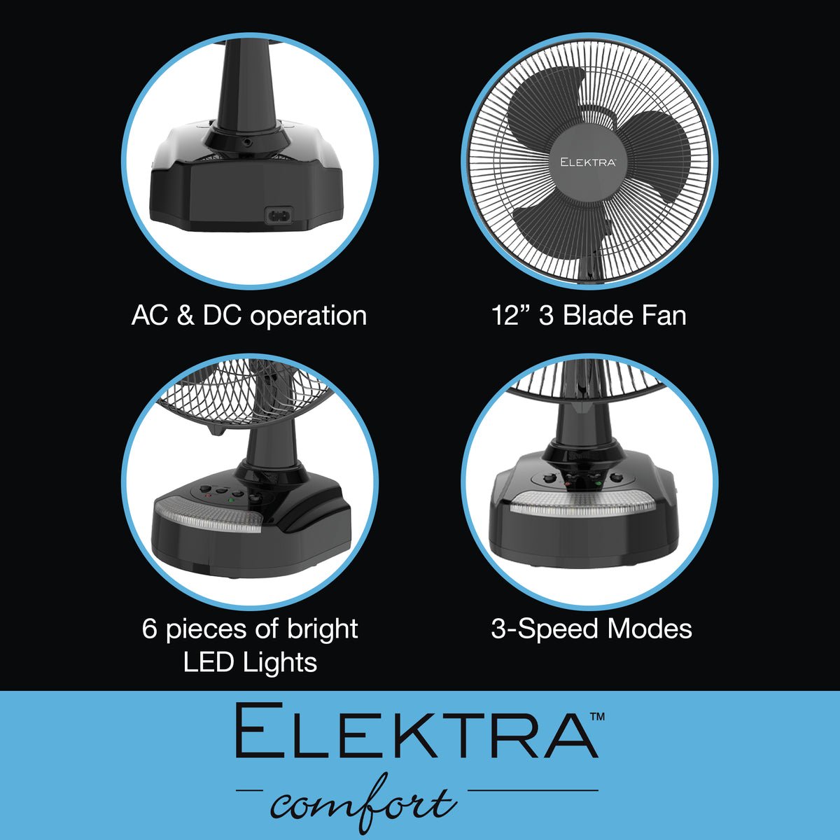Elektra Everlast 12 - inch Desk Fan - Shopping4Africa