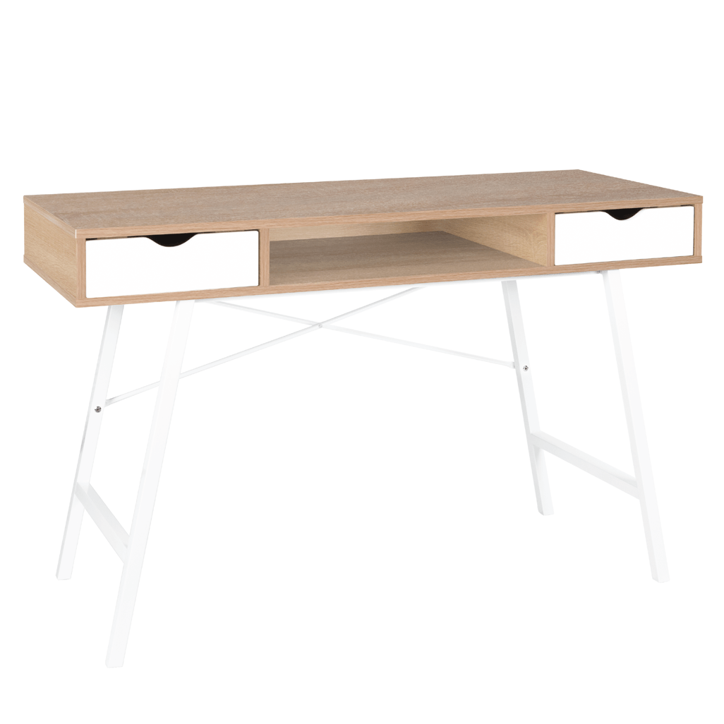 Everfurn Rain Work Desk, Two Drawers, Steel Frame, Adjustable Feet, Study Desk - Shopping4Africa