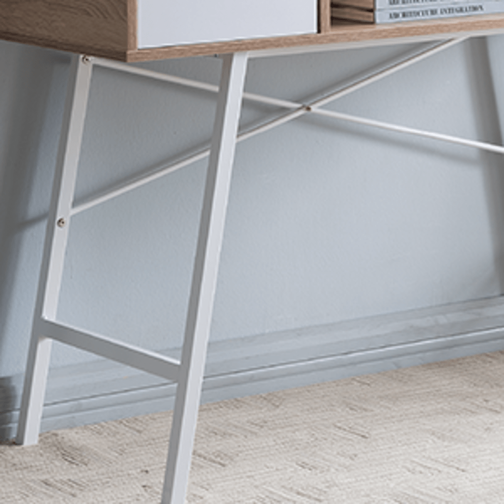 Everfurn Rain Work Desk, Two Drawers, Steel Frame, Adjustable Feet, Study Desk - Shopping4Africa