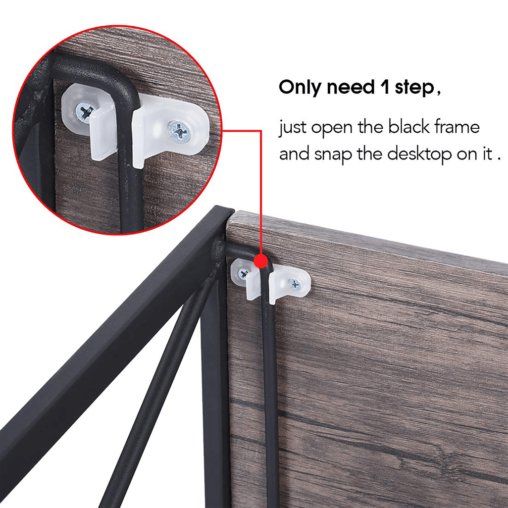 Everfurn SkyBright Folding Desk, No Assembly Required, Office Desk - Shopping4Africa