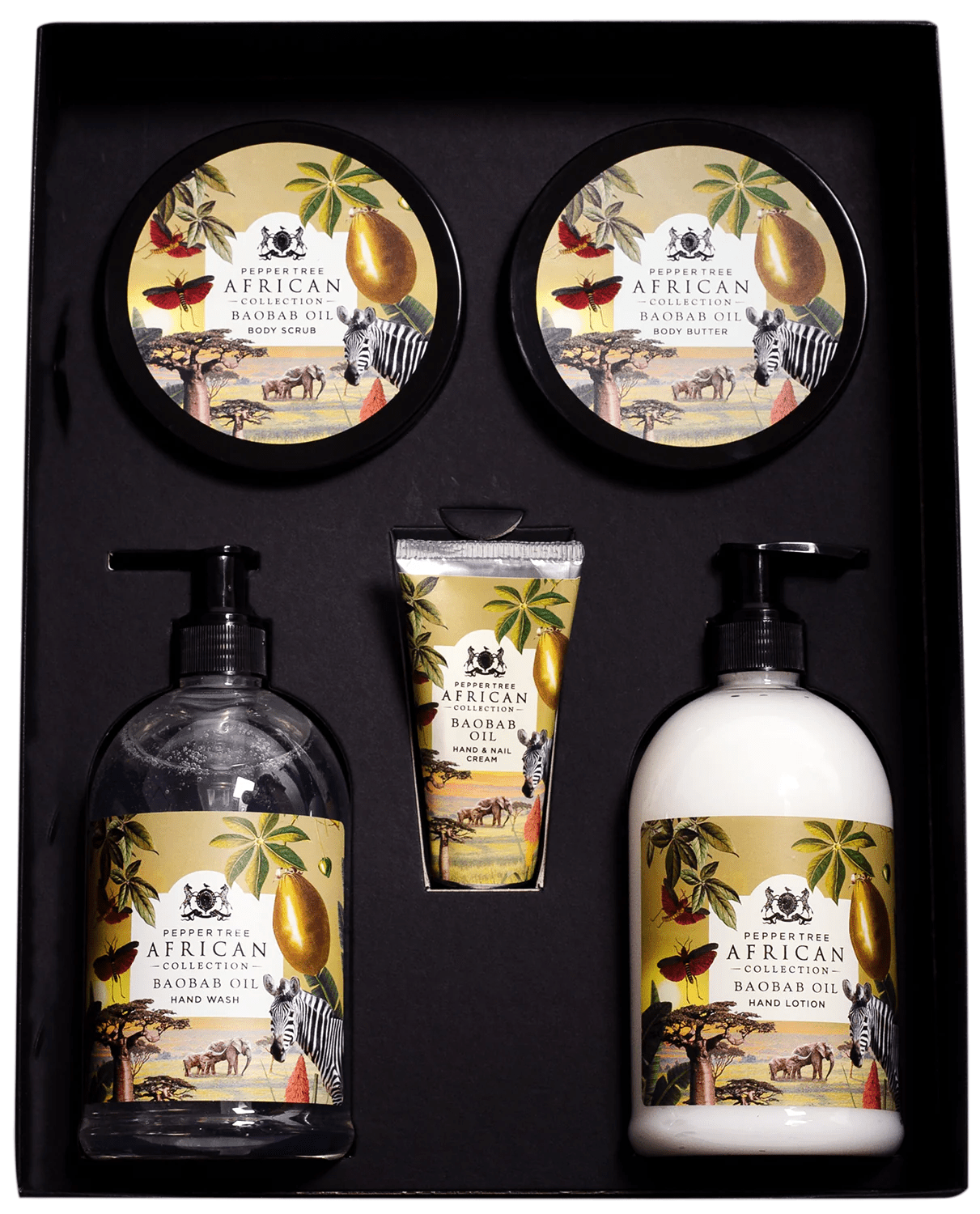 Executive Gift Box - Baobab or Marula 500 ml x 2, 250 ml x 2 & 50 ml - Shopping4Africa