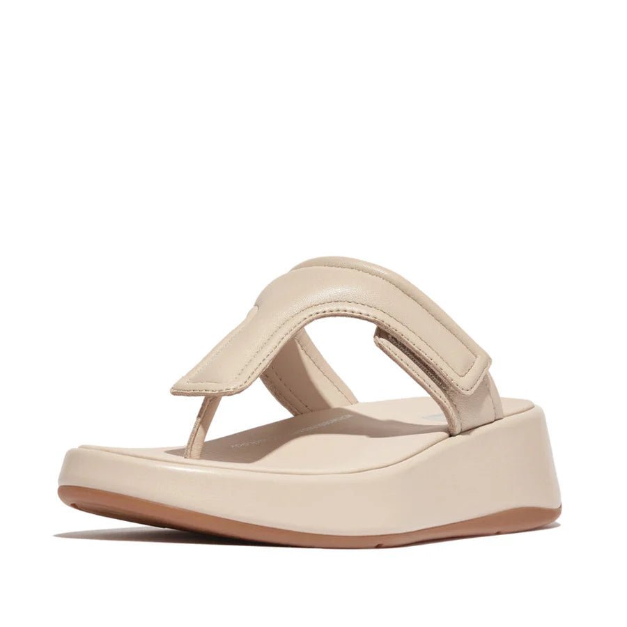 F - Mode Adjustable Padded - Leather Flatform Stone Beige - Shopping4Africa