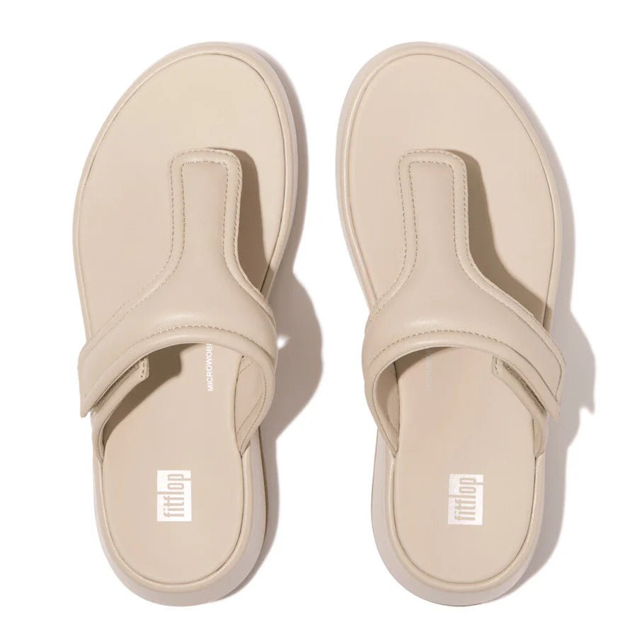 F - Mode Adjustable Padded - Leather Flatform Stone Beige - Shopping4Africa