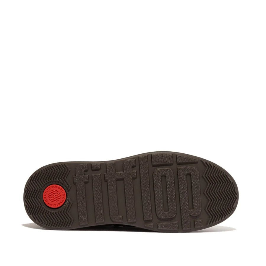 F - Mode Leather Flatform Zip All Black - Shopping4Africa