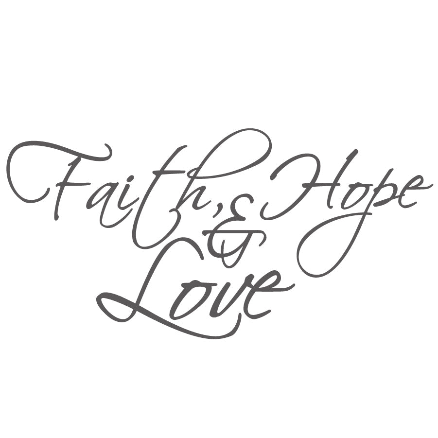 Faith, Hope & Love - vinyl wall poetry - Shopping4Africa