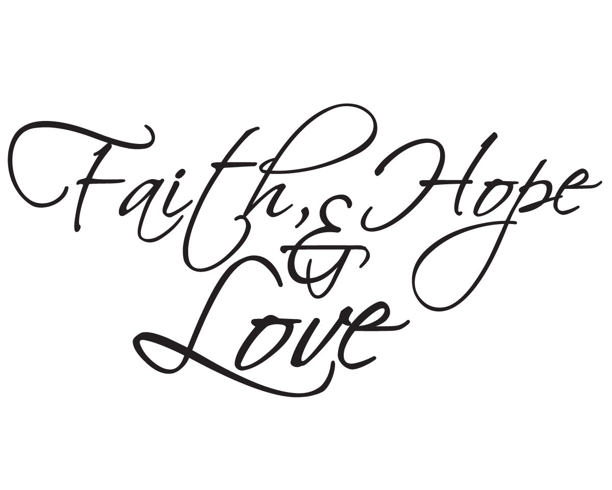 Faith, Hope & Love - vinyl wall poetry - Shopping4Africa