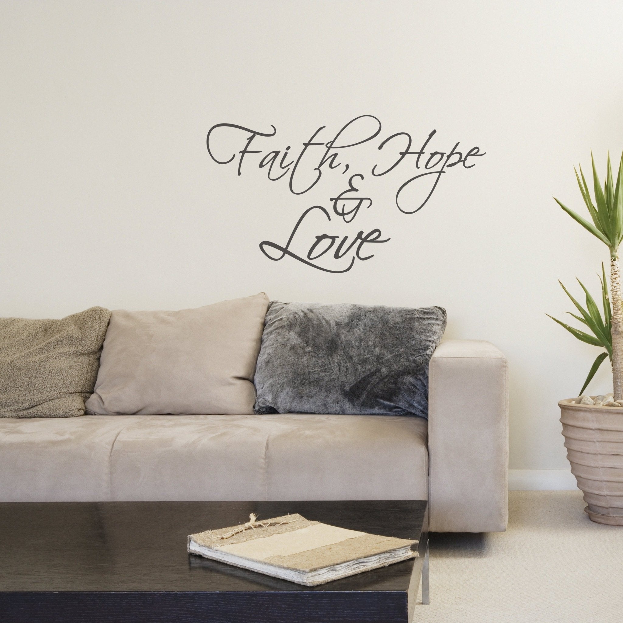 Faith, Hope & Love - vinyl wall poetry - Shopping4Africa