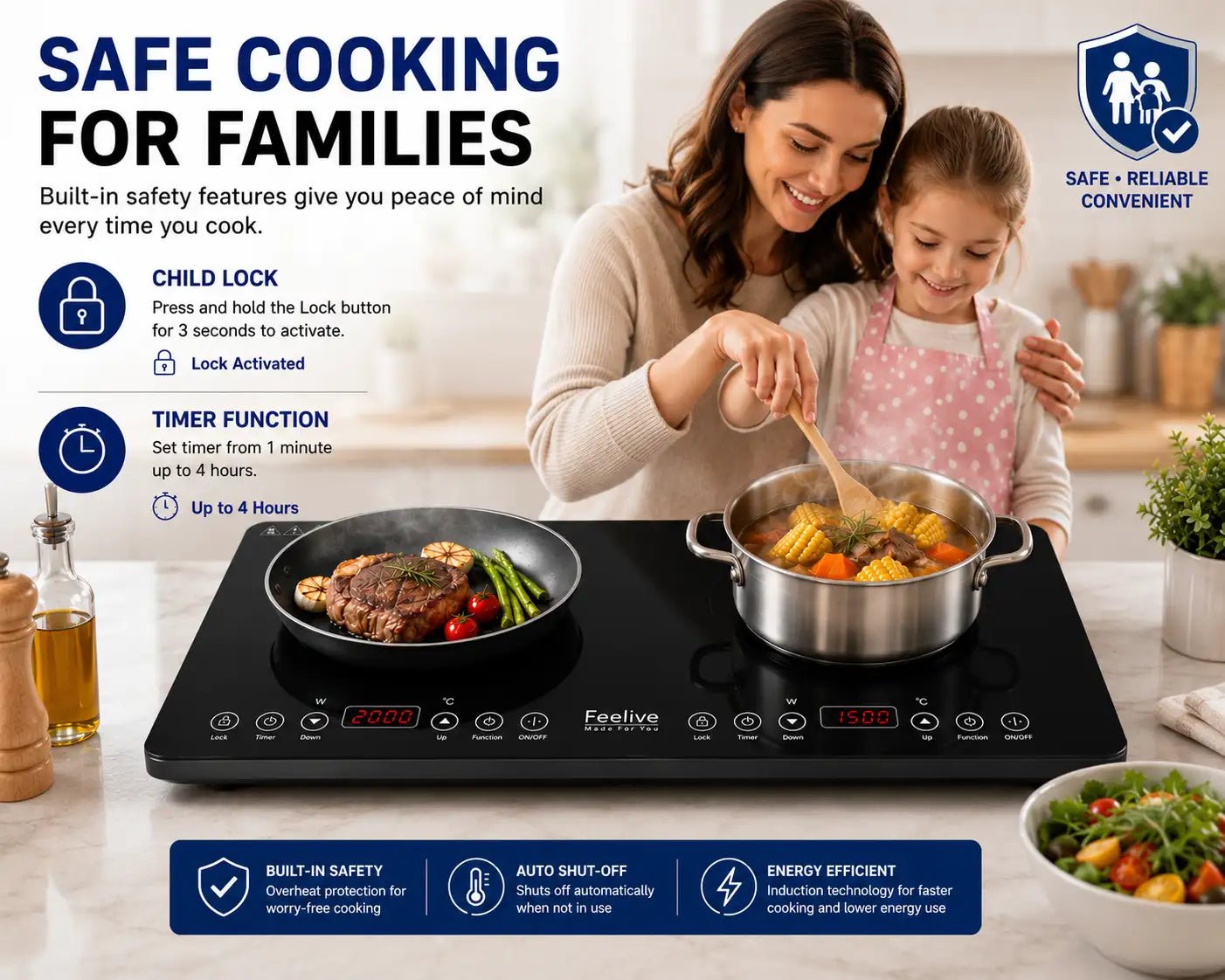 Feelive Double Induction Cooktop SK-35IHB06T - Shopping4Africa