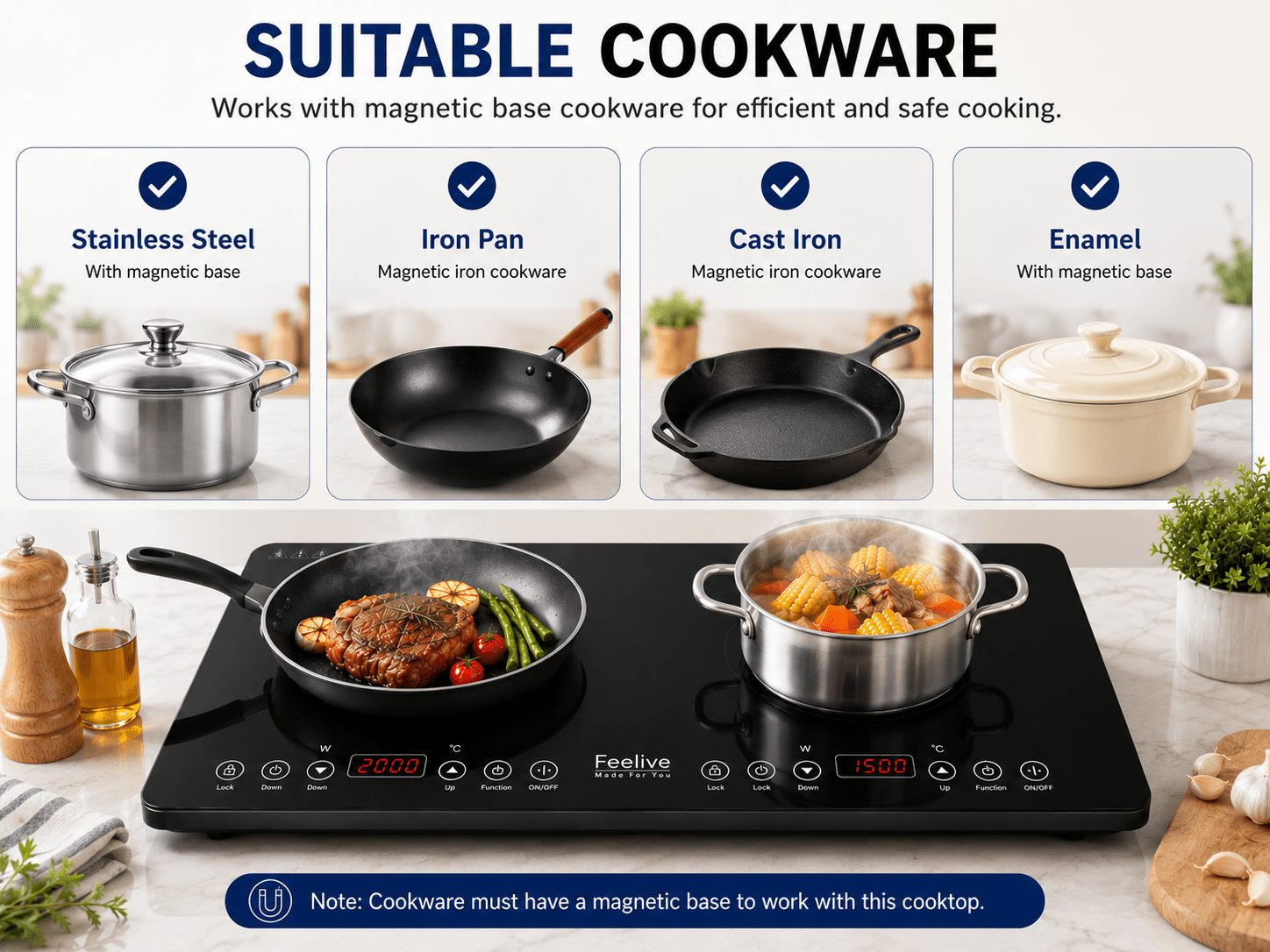 Feelive Double Induction Cooktop SK-35IHB06T - Shopping4Africa