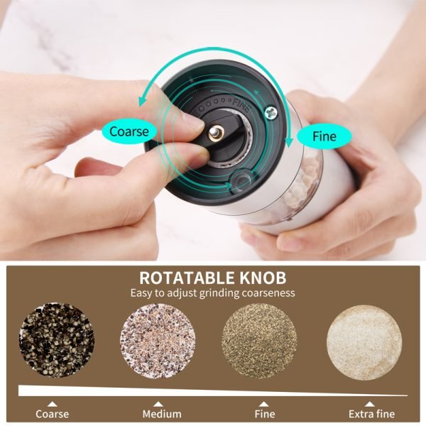 Feelive Rechargeable Pepper & Salt Grinder Set (2 - Pack with Stand) - Shopping4Africa