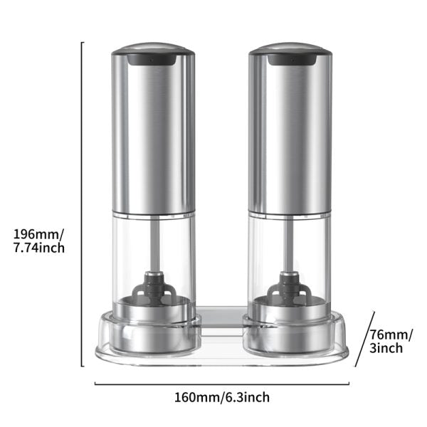 Feelive Rechargeable Pepper & Salt Grinder Set (2 - Pack with Stand) - Shopping4Africa