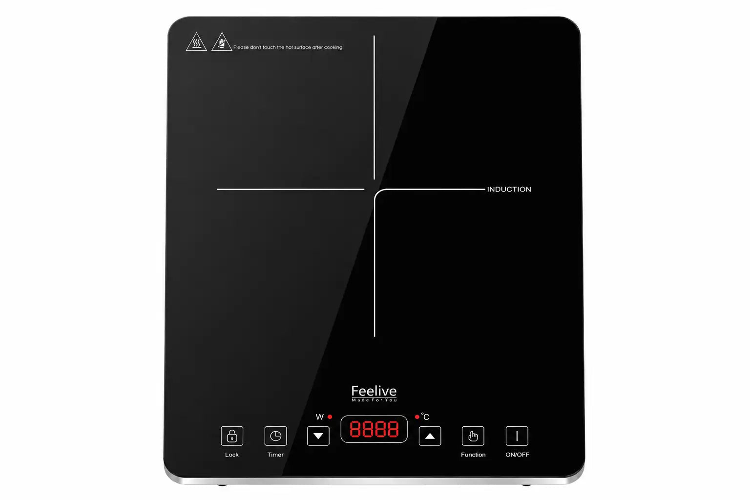 Feelive Single Portable Induction Cooktop Touch Control Black 2000W - Shopping4Africa