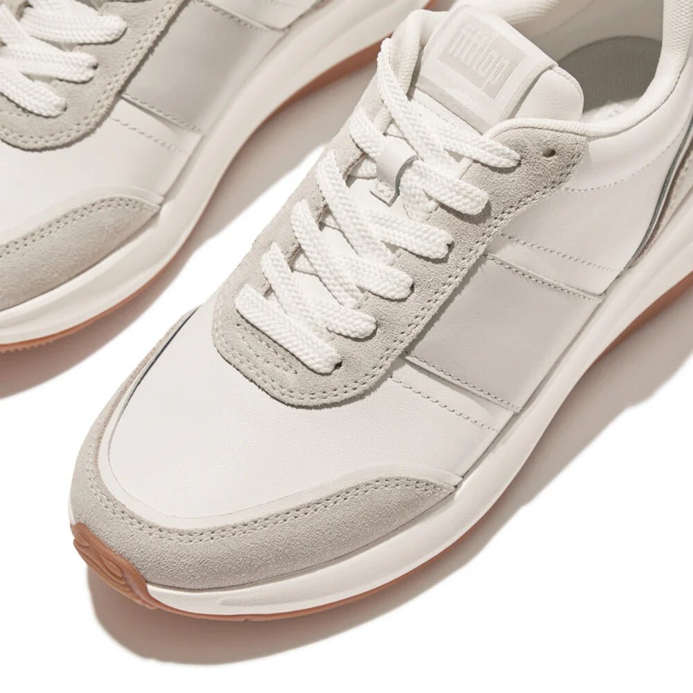 FitFlop - F - Mode Flow Leather/Suede Trainers Urban White - Shopping4Africa