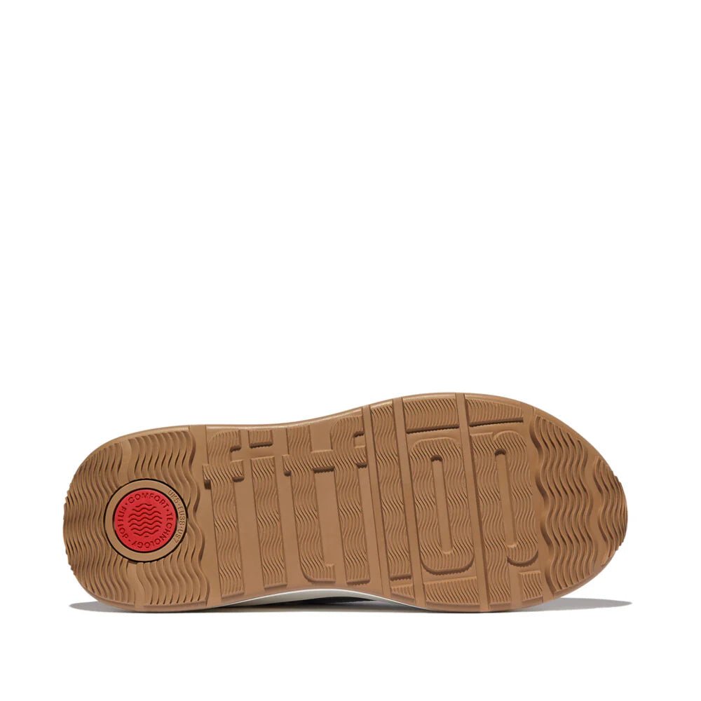FitFlop F - Mode Knit/Suede Flatform Slip - On Trainers Paris Beige/ Sky Blue - Shopping4Africa