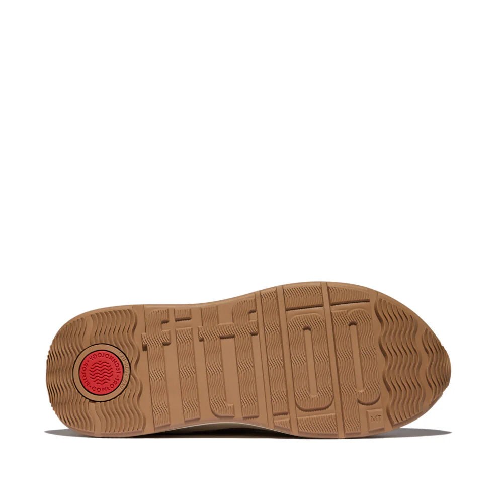 FitFlop F - Mode Knit/Suede Flatform Slip - On Trainers Stone Beige - Shopping4Africa