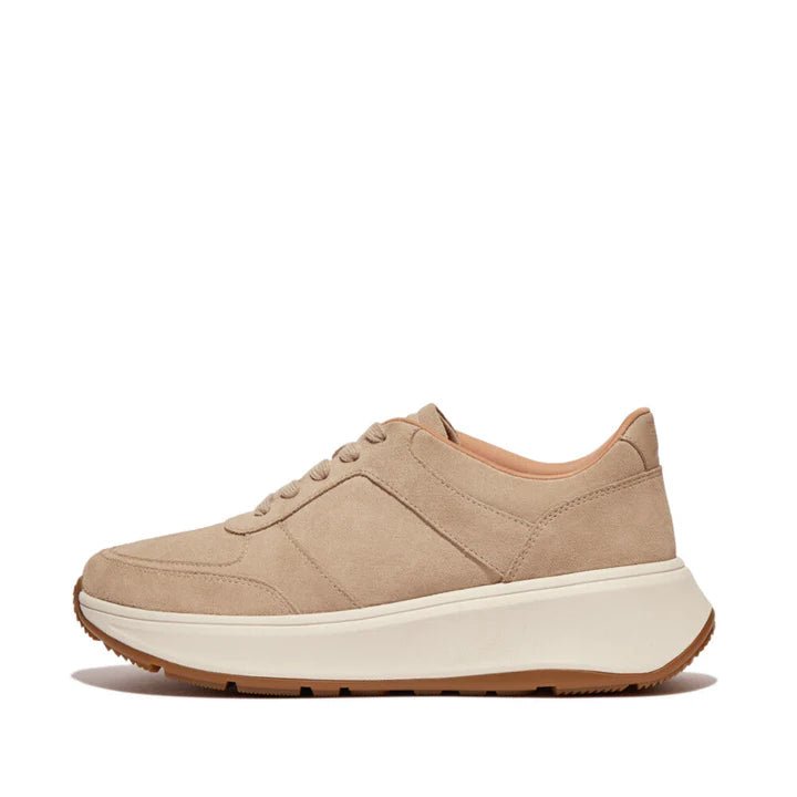 FitFlop F - MODE Suede Flatform Trainers Latte Beige - Shopping4Africa