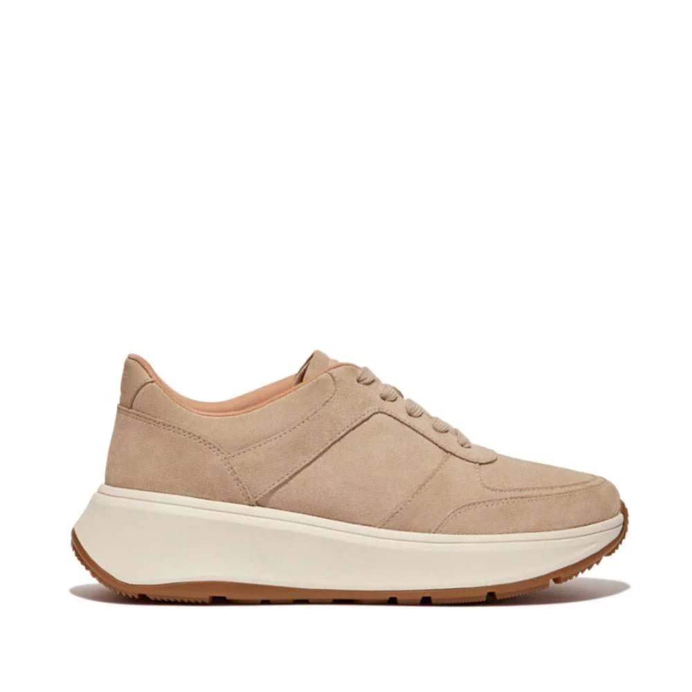 FitFlop F - MODE Suede Flatform Trainers Latte Beige - Shopping4Africa