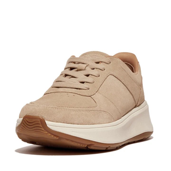 FitFlop F - MODE Suede Flatform Trainers Latte Beige - Shopping4Africa