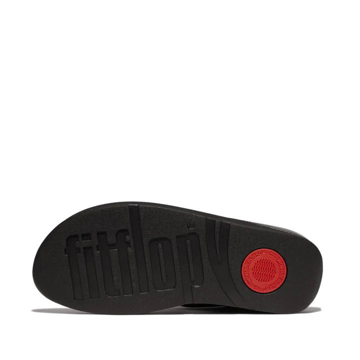 FitFlop Fino Crystal Mix T - Strap Sandals All Black - Shopping4Africa