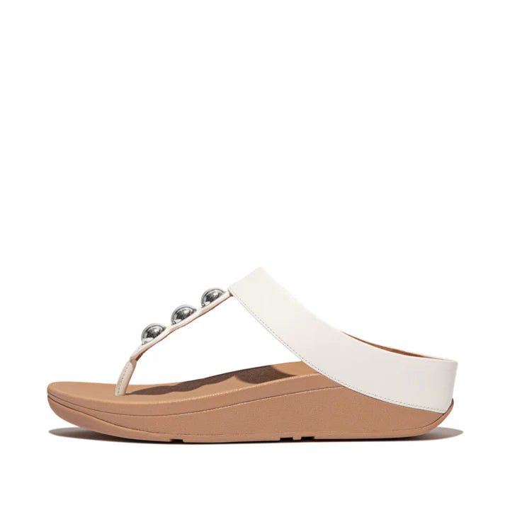 FitFlop Fino Mirror - Dome Leather Urban White - Shopping4Africa