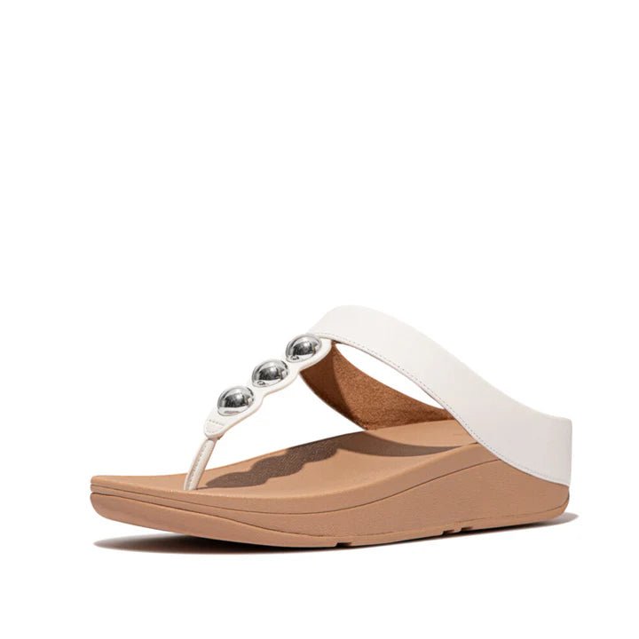 FitFlop Fino Mirror - Dome Leather Urban White - Shopping4Africa