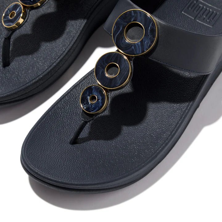 FitFlop Fino Resin - Hoop Leather Midnight Navy - Shopping4Africa