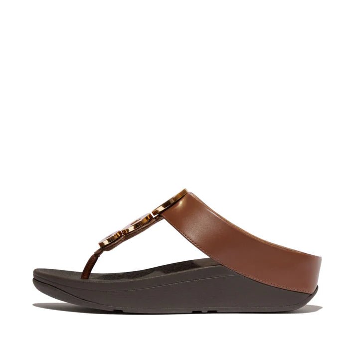 FitFlop Fino Resin - Hoop Leather Rich Brown - Shopping4Africa