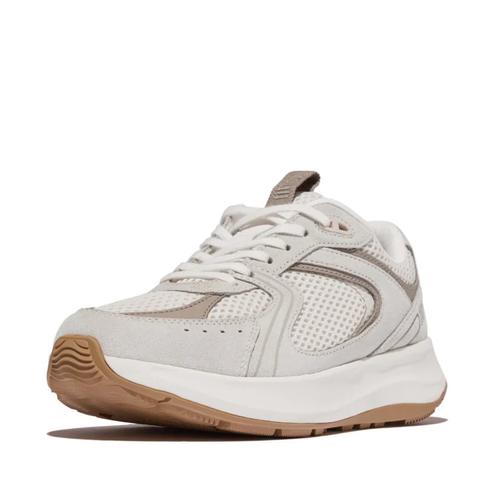FitFlop Flow Suede/Mesh Flatform Trainers Paris Beige - Shopping4Africa