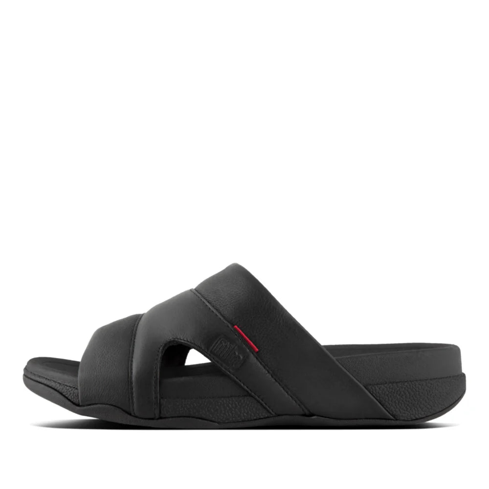 FitFlop Freeway Pool Slide in Leather Black - Shopping4Africa