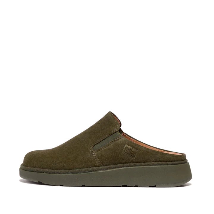 FitFlop Gen - FF Elasticated Suede Mules Deep Olive - Shopping4Africa